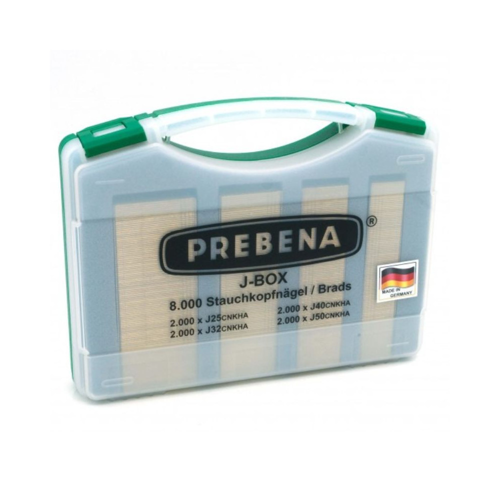Coffret de 8000 clous brads type J Prebena J-BOX