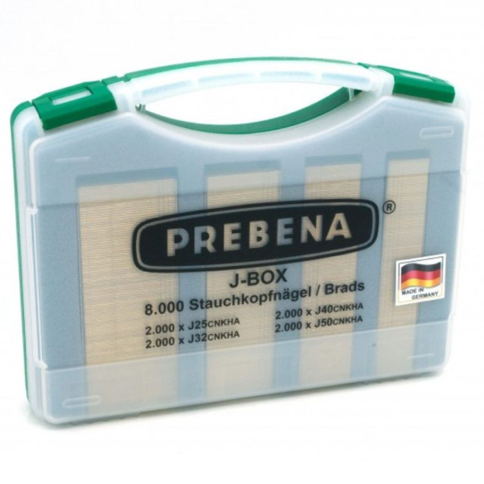 Coffret de 8000 clous brads type J Prebena J-BOX