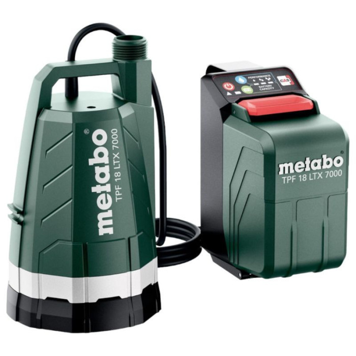 Pompe sans fil Metabo TPF 18 LTX 7000 18V CAS 7 000 l/h