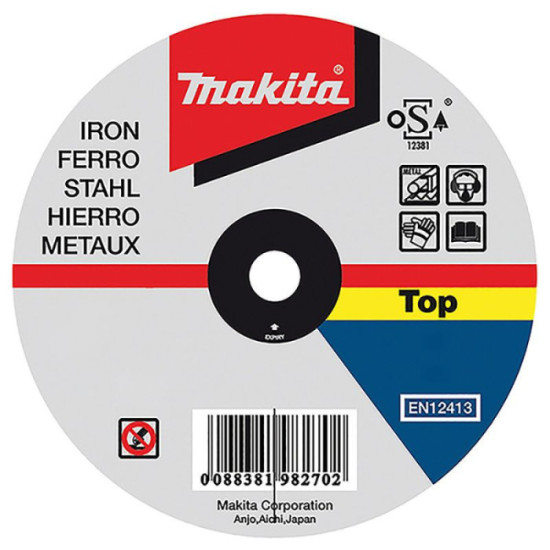 Disque à tronçonner métal Ø125 × 1 × 22,23 mm Makita P-53023
