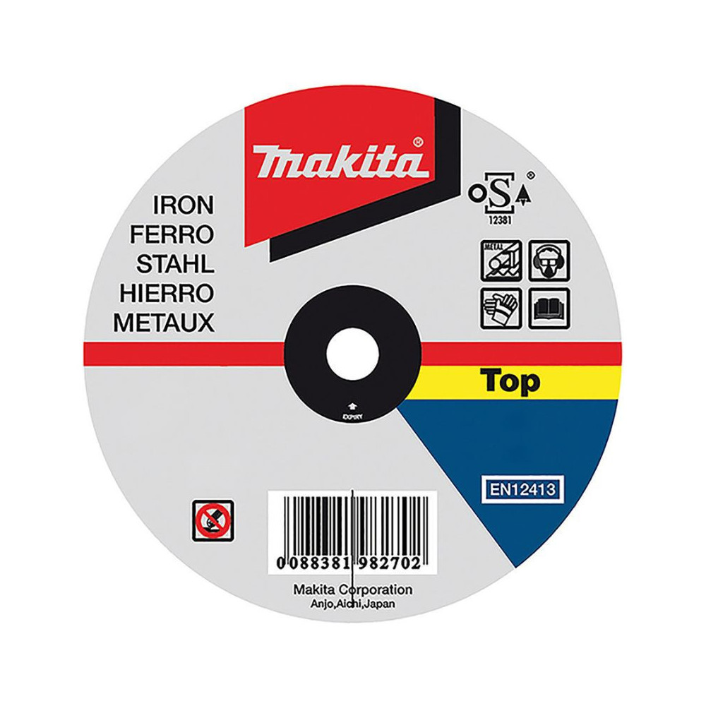 Disque à tronçonner métal Ø125 × 1 × 22,23 mm Makita P-53023