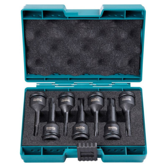 Jeu de 7 douilles Torx carré 1/2"" Makita E-23628