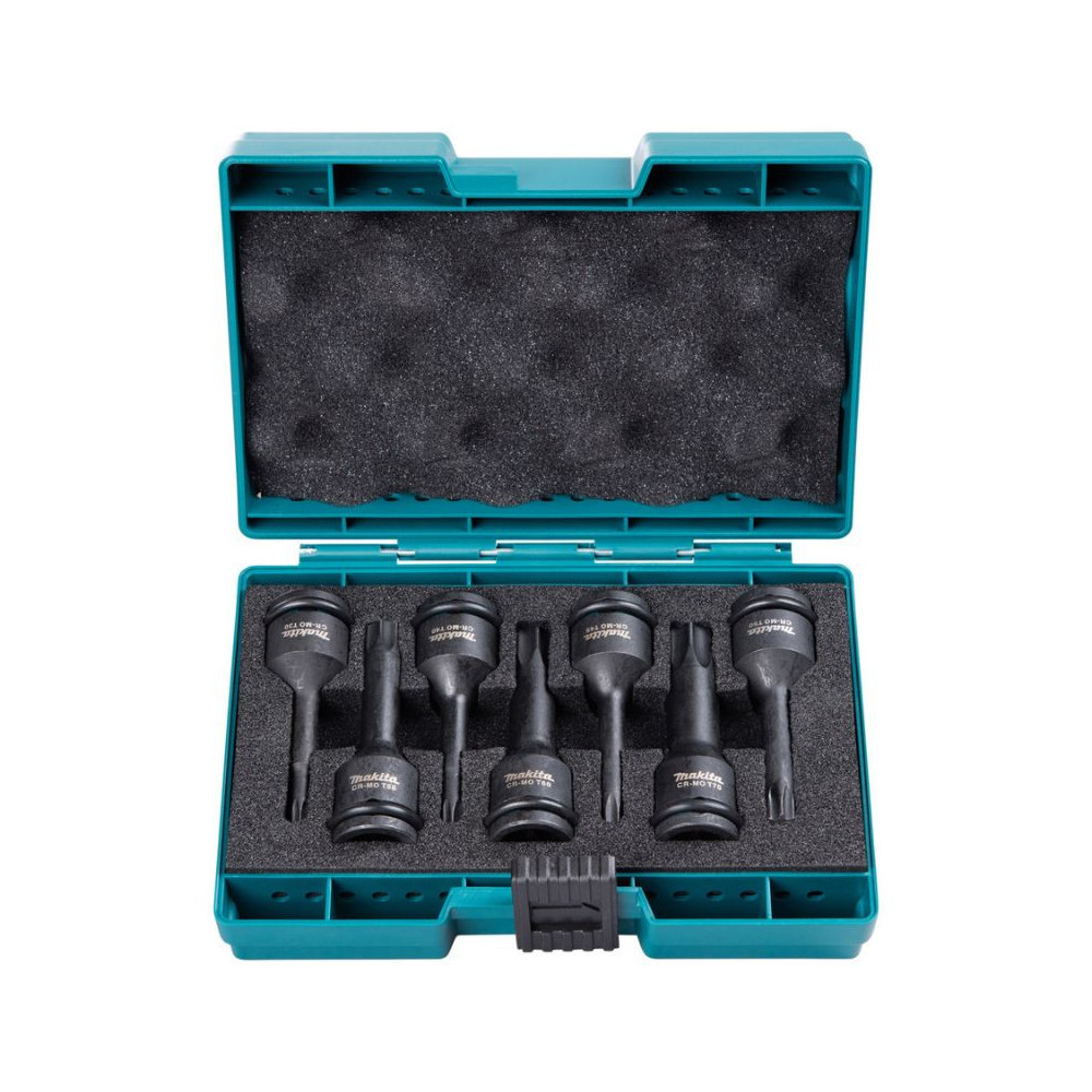 Jeu de 7 douilles Torx carré 1/2"" Makita E-23628
