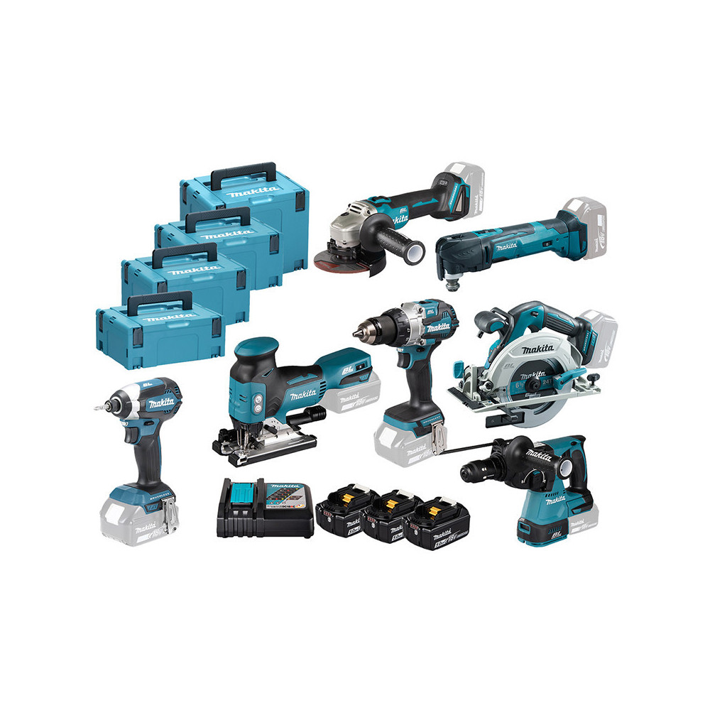 Pack 7 outils sans fil Makita DLX7030T3J