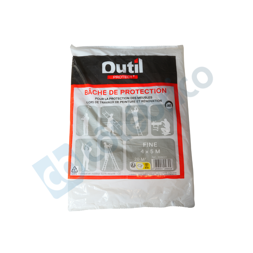 Bâche de protection fine Outil Parfait 1048001 4 x 5 m