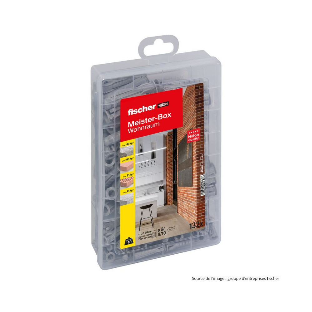 Coffret chevilles SX Plus Fischer 41648 132 pièces