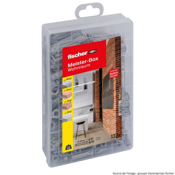 Coffret chevilles SX Plus Fischer 41648 132 pièces