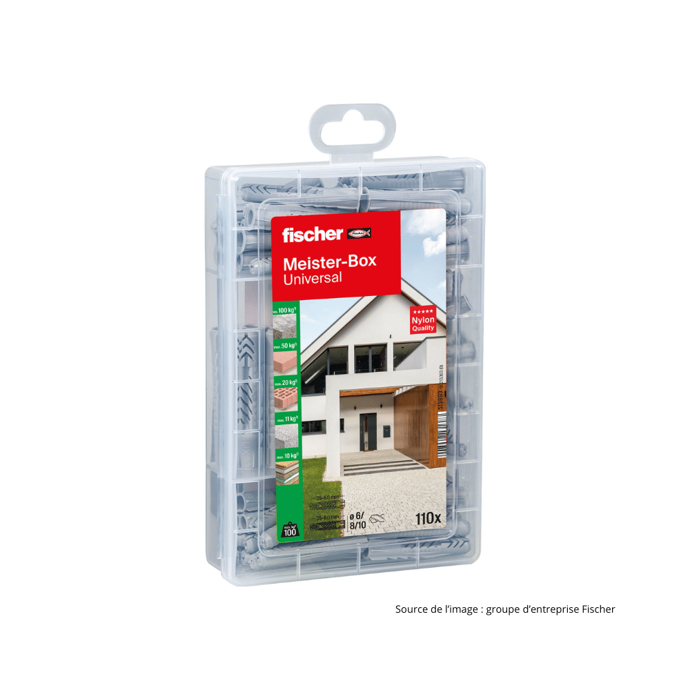 Coffret chevilles UX Meister-Box 110 pièces Fischer 513893