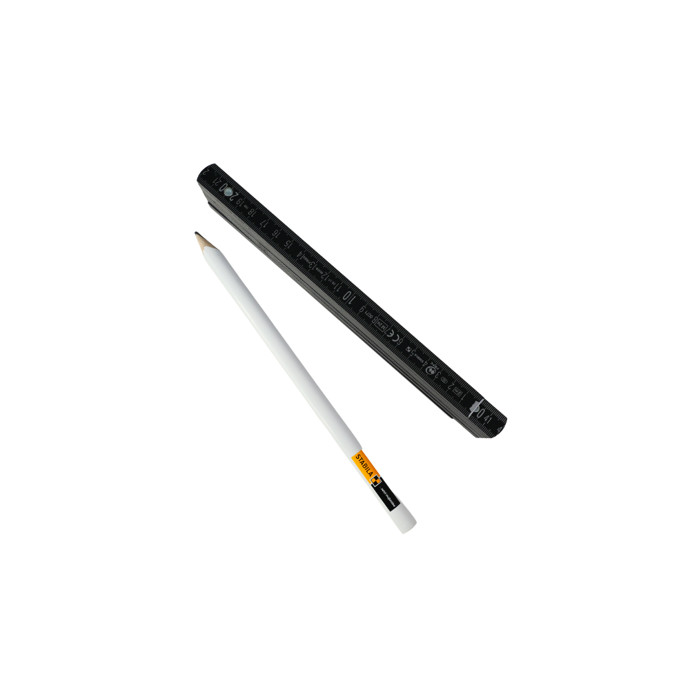 Mètre pliant bois Stabila Type 707 2 m + crayon