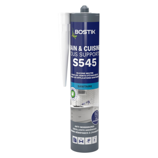 Silicone sanitaire blanc Bostik S545-BLANC