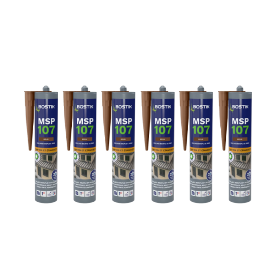 Mastic MS polymère Bostik MSP107-BRUNx6 lot de 6