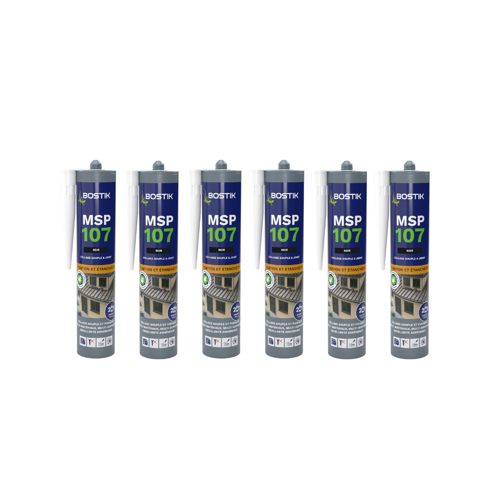 Mastic MS polymère Bostik MSP107-NOIRx6 lot de 6