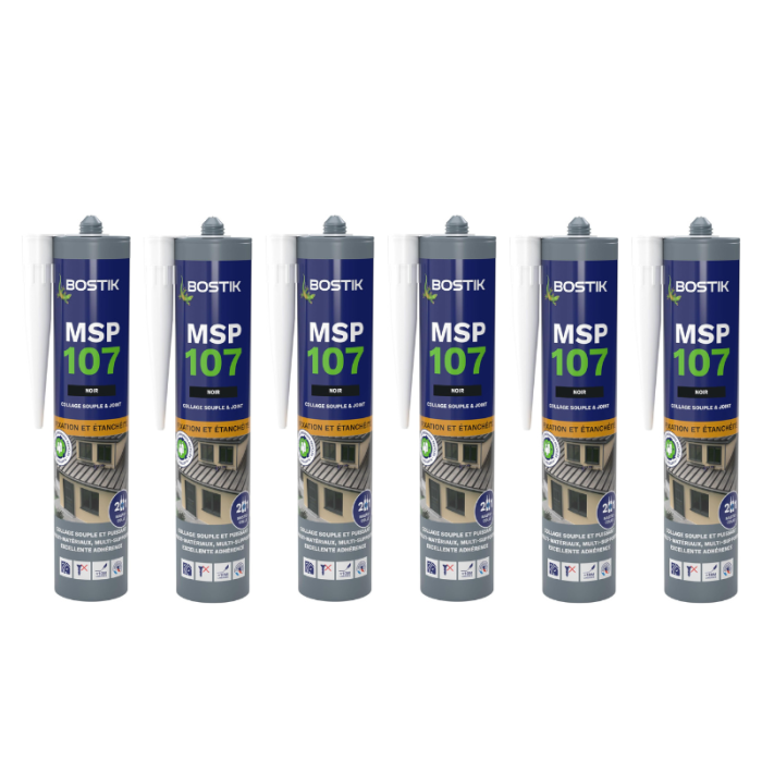 Mastic MS polymère Bostik MSP107-NOIRx6 lot de 6