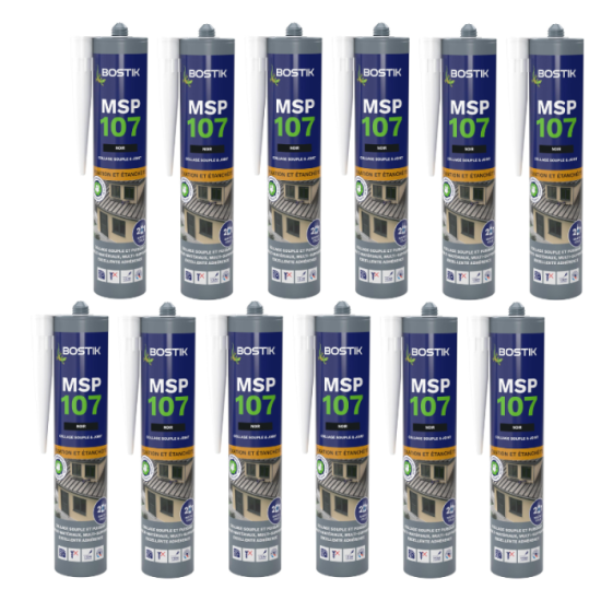 Mastic MS polymère Bostik MSP107-NOIRx12 lot de 12