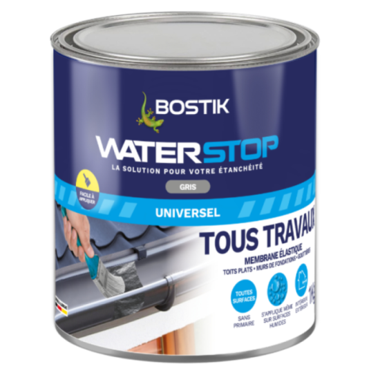 Membrane étanchéité Waterstop Bostik WATERSTOP-GRIS-1KG