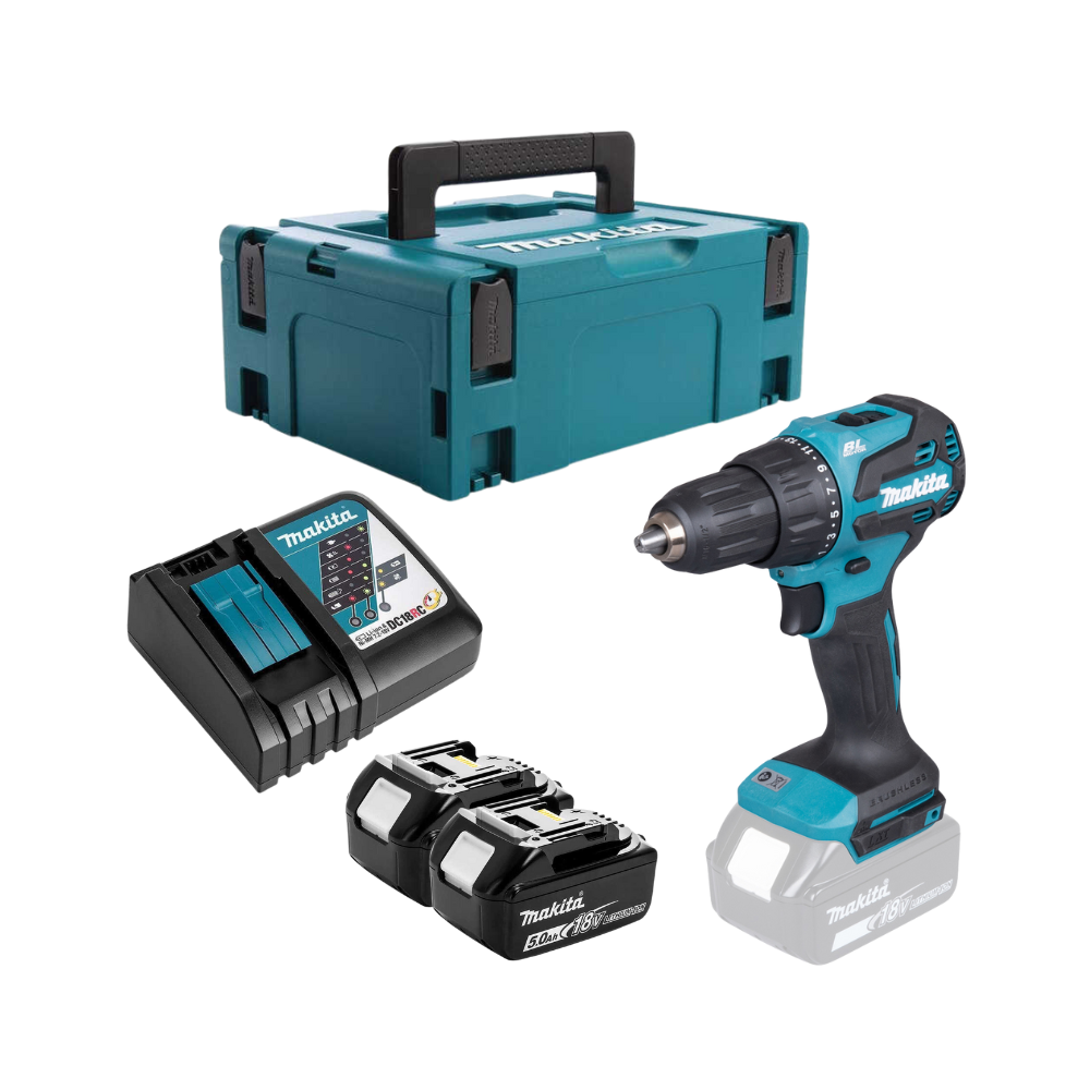 Perceuse à percussion Makita DHP490RTJ 2x5,0 Ah