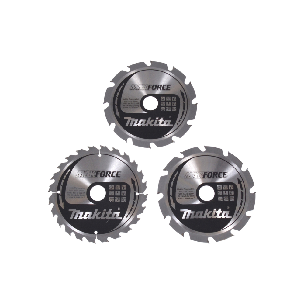 Lot de 3 lames carbure Ø190 mm Makita B-33906