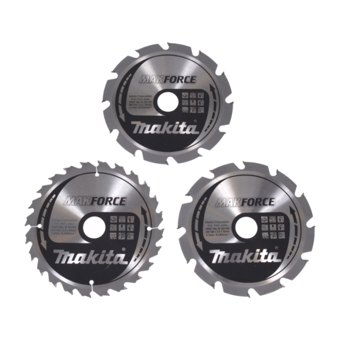Lot de 3 lames carbure Ø190 mm Makita B-33906
