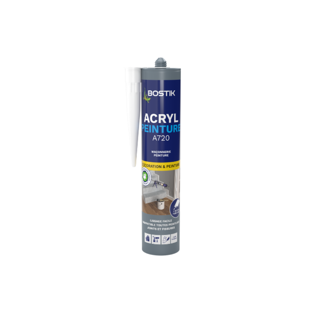 Mastic acrylique peignable Bostik ACRYL-PEINTURE-BLC