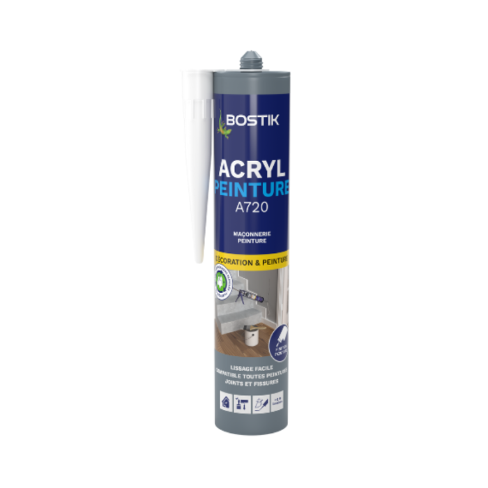 Mastic acrylique peignable Bostik ACRYL-PEINTURE-BLC