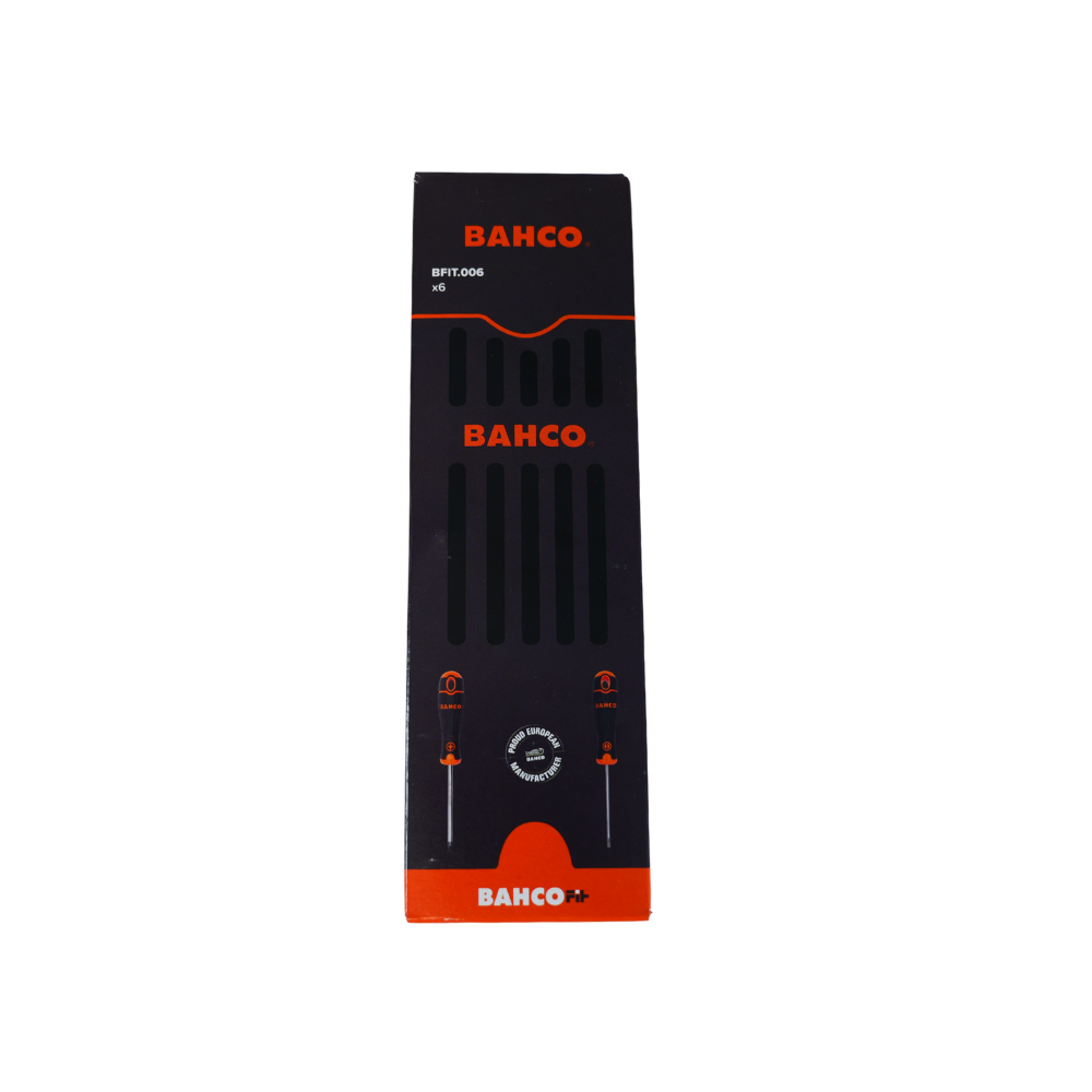 Jeu de 6 tournevis Bahco BFIT.006 plats et Phillips