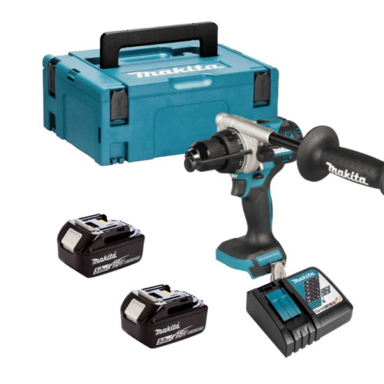 Perceuse à percussion Makita DHP492RTJ 2x5,0 Ah