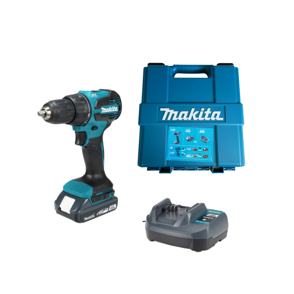 Perceuse à percussion Makita DHP490WVE 2x2,0 Ah