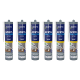 Mastic acrylique peignable Bostik ACRYL-PEINTURE-BLCx6 lot de 6