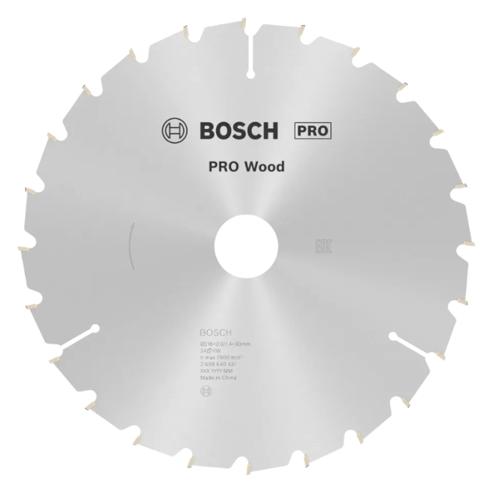 Lame PRO Wood Bosch 2608640431 Ø216 mm 24 dents