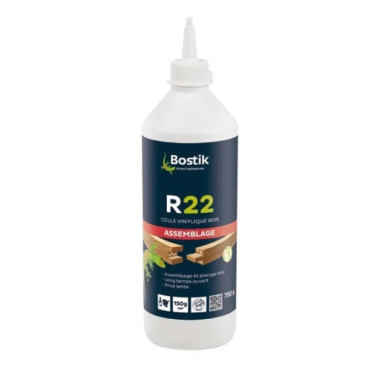 Colle vinylique bois prise lente Bostik R22-750g