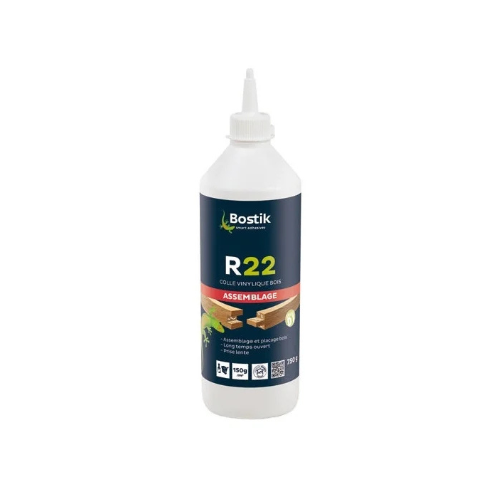 Colle vinylique bois prise lente Bostik R22-750g