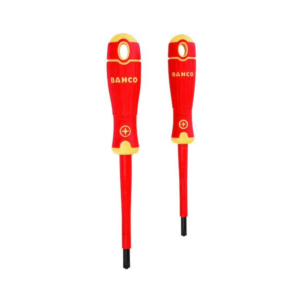 Jeu 2 tournevis isolés VDE Bahco B220.012 fente/PZ
