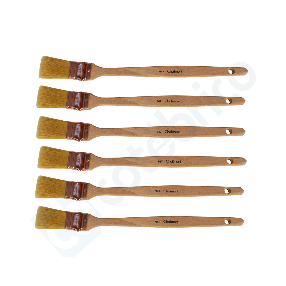 Lot de 6 brosses plates coudées Outil Parfait 947535x6