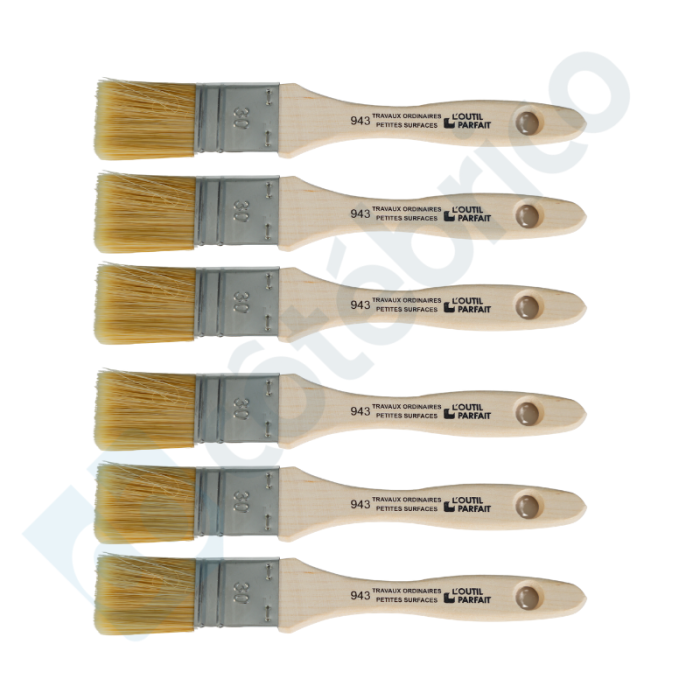 Lot de 6 brosses plates Outil Parfait 943530x6 n° 30