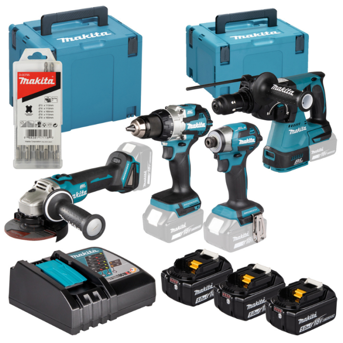 Ensemble 4 machines 18 V Makita DLX4196JX1