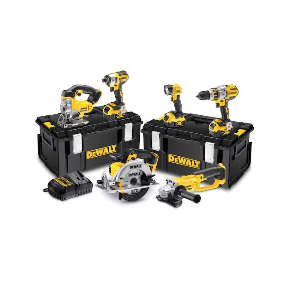 Pack 6 machines DeWalt DCK694P3 18V XR 3 x 5,0 Ah