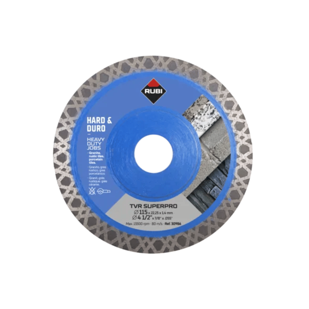 Disque diamant TVR Ø 125 mm pour matériaux durs Rubi 30987