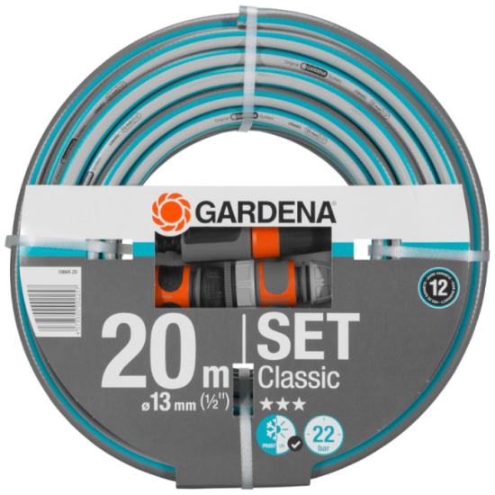 Tuyau d'arrosage 20 m + raccords Gardena 18004-20