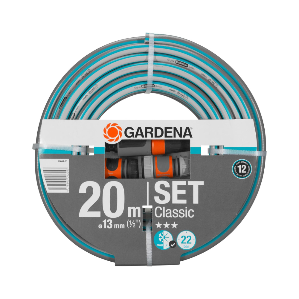 Tuyau d'arrosage 20 m + raccords Gardena 18004-20