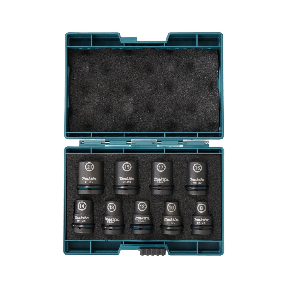 Coffret 9 douilles à chocs Makita E-16570