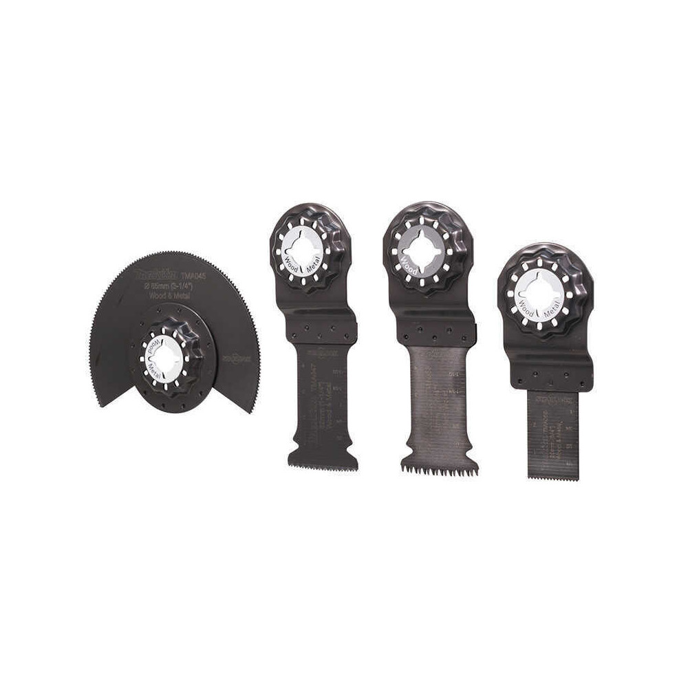 Jeu de 4 lames Starlock Makita B-67480 bi-métal