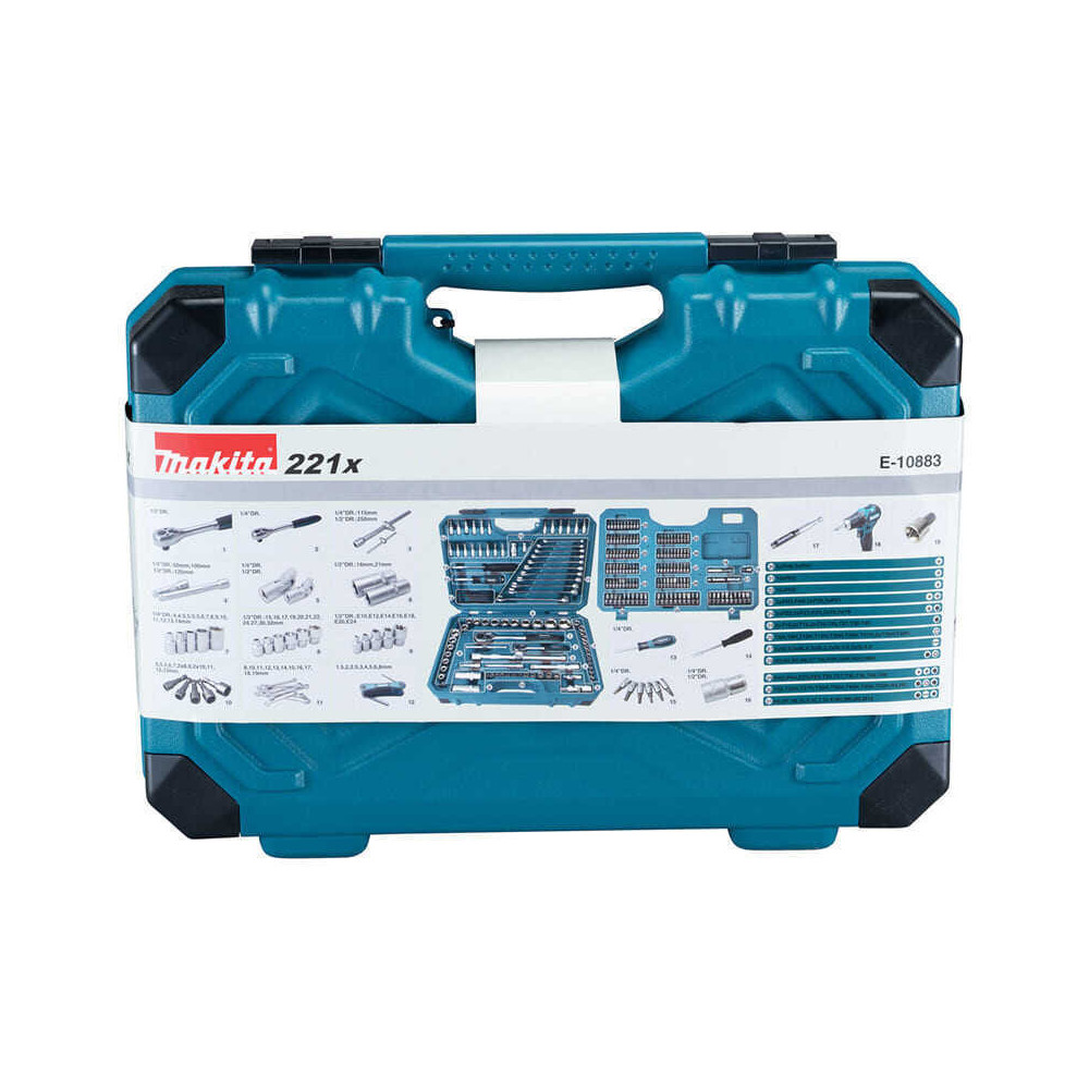 Coffret outillage à main 221 pcs Makita E-10883