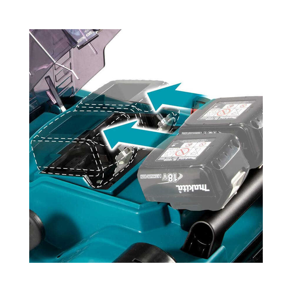 Tondeuse Makita DLM382PT2 36V 38 cm 2 batteries 5,0 Ah