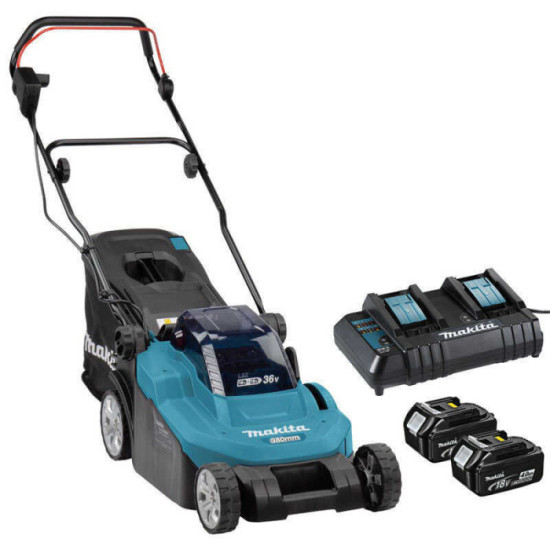 Tondeuse Makita DLM382CM2 36V 38 cm 2 batteries 4 Ah