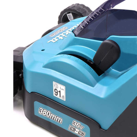 Tondeuse Makita DLM382CM2 36V 38 cm 2 batteries 4 Ah