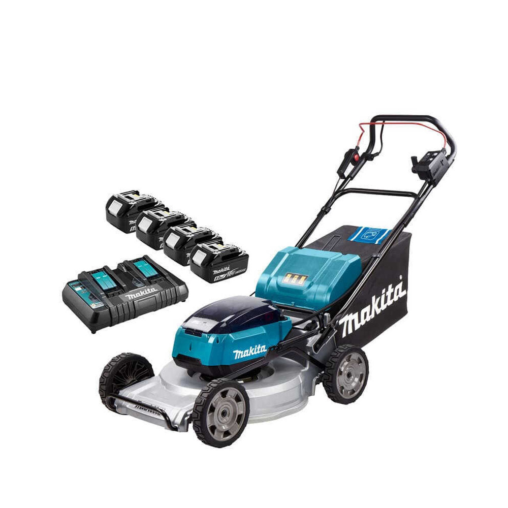 Tondeuse autotractée Makita DLM533PT4 36V 53 cm 4 x 5,0 Ah HT