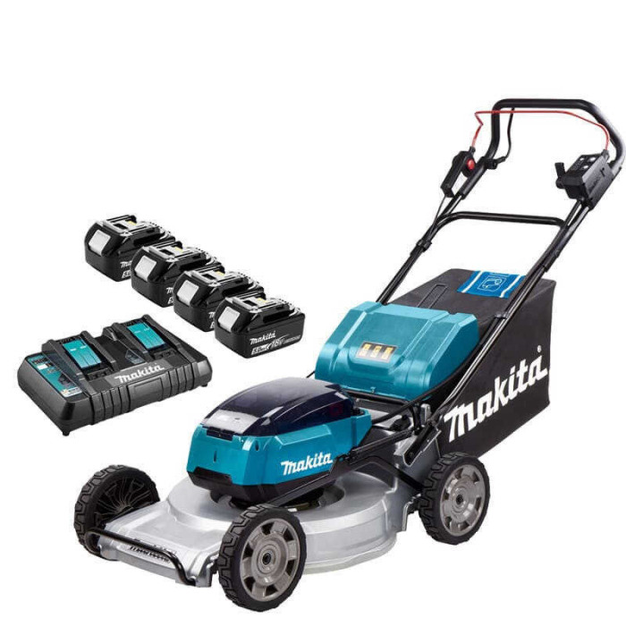 Tondeuse autotractée Makita DLM533PT4 36V 53 cm 4 x 5,0 Ah HT