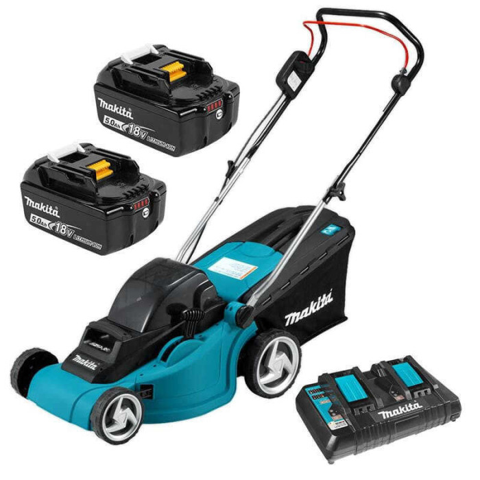 Tondeuse sans fil Makita DLM380PT2 kit 2 x 5,0 Ah