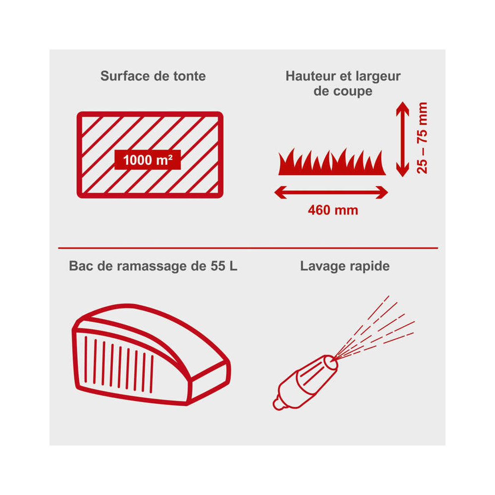 Tondeuse thermique Scheppach 5911244905 46 cm 150 cm3