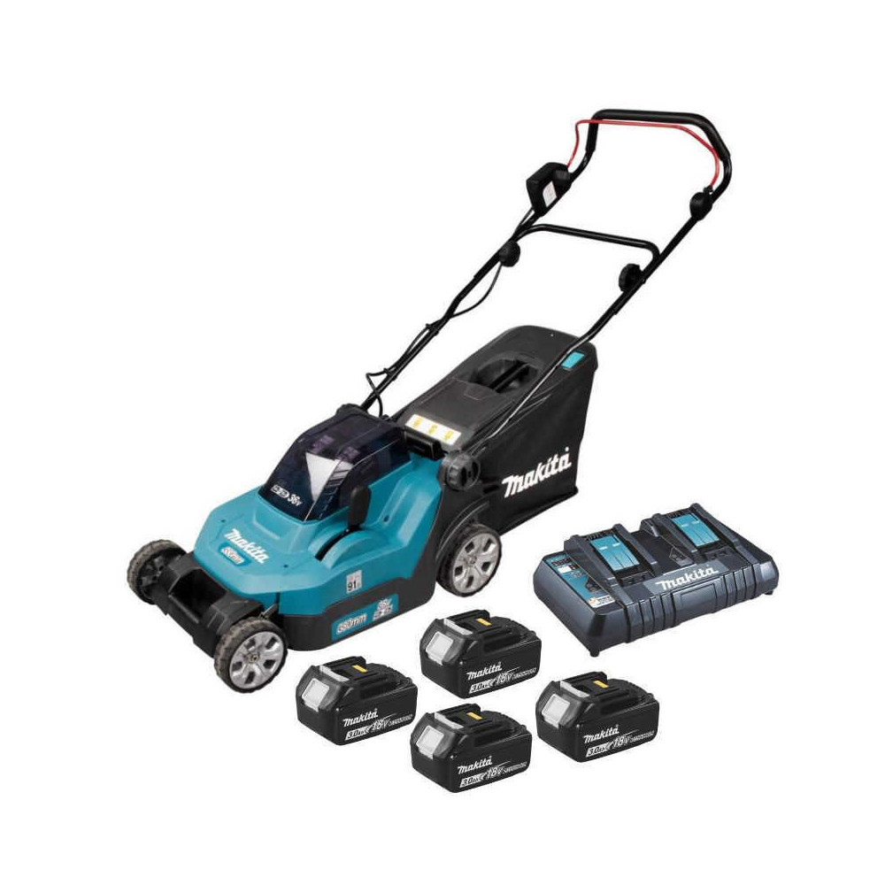Tondeuse Makita DLM382PF4 36V 38 cm 4 batteries 3,0 Ah